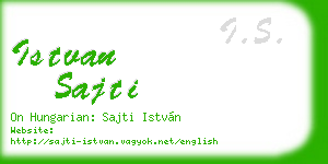 istvan sajti business card